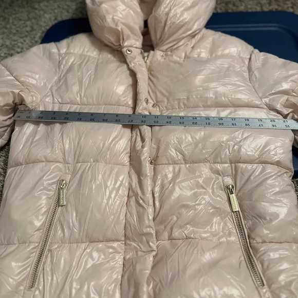 ✨ MICHAEL Michael Kors Shiny Blush Pink Puffer Coat - Size M ✨