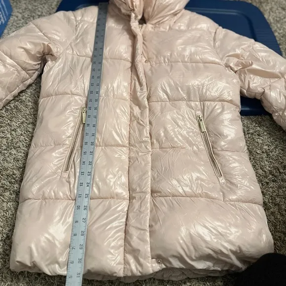 ✨ MICHAEL Michael Kors Shiny Blush Pink Puffer Coat - Size M ✨