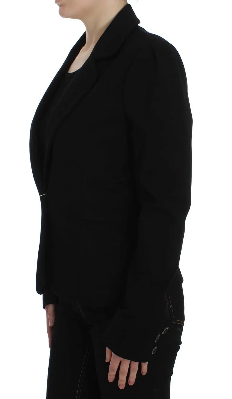Black Stretch Blazer Jacket