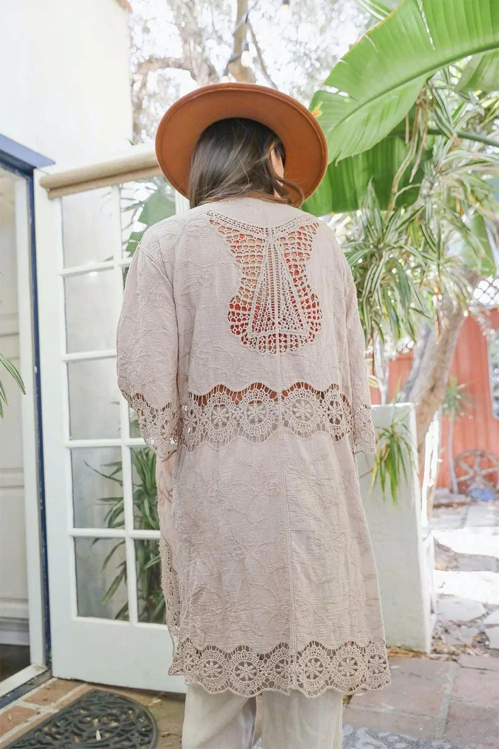 Crochet Open Patch Kimono - 3 colors