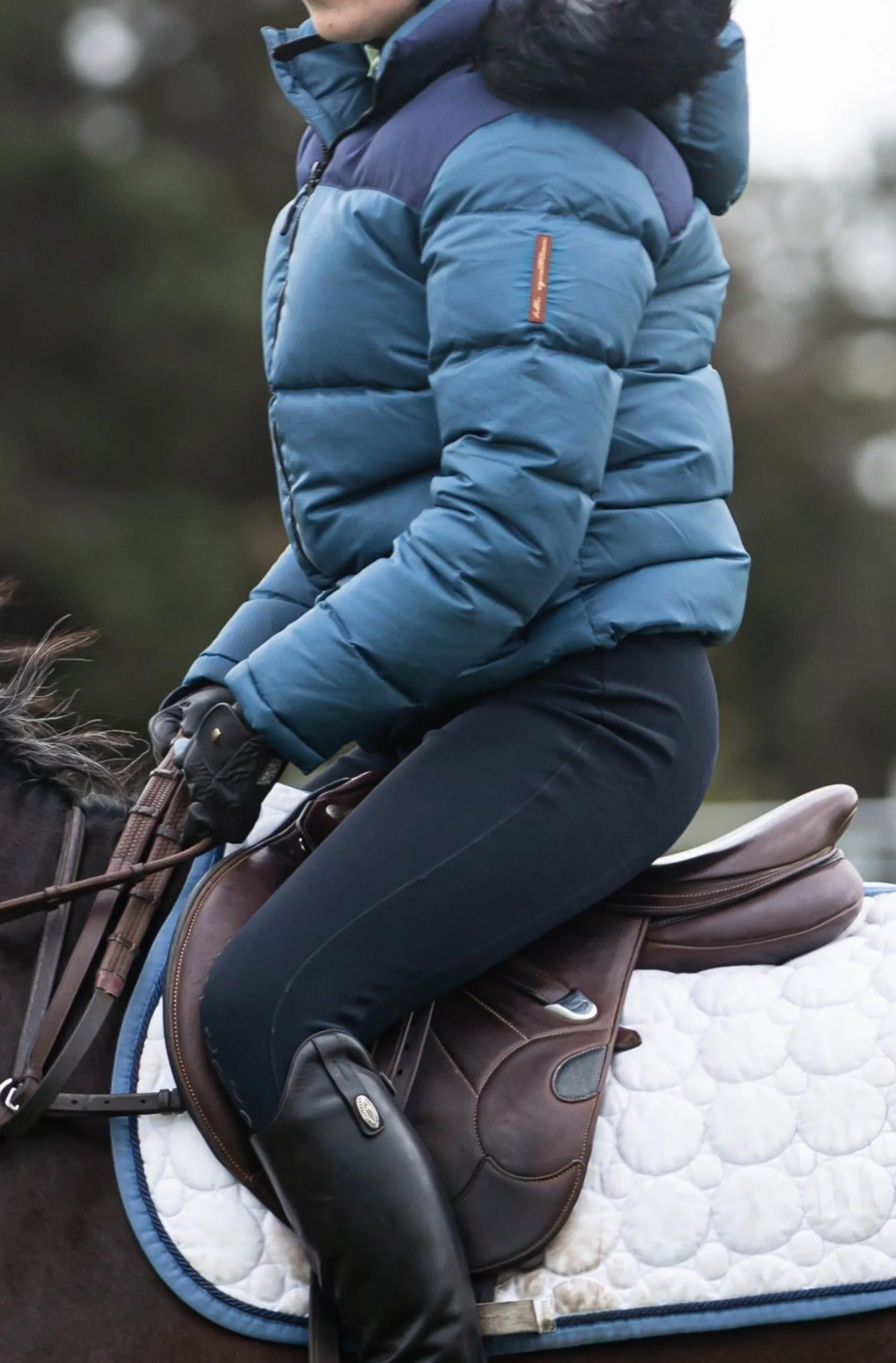 Ethical Down Puffer Jacket in Navy