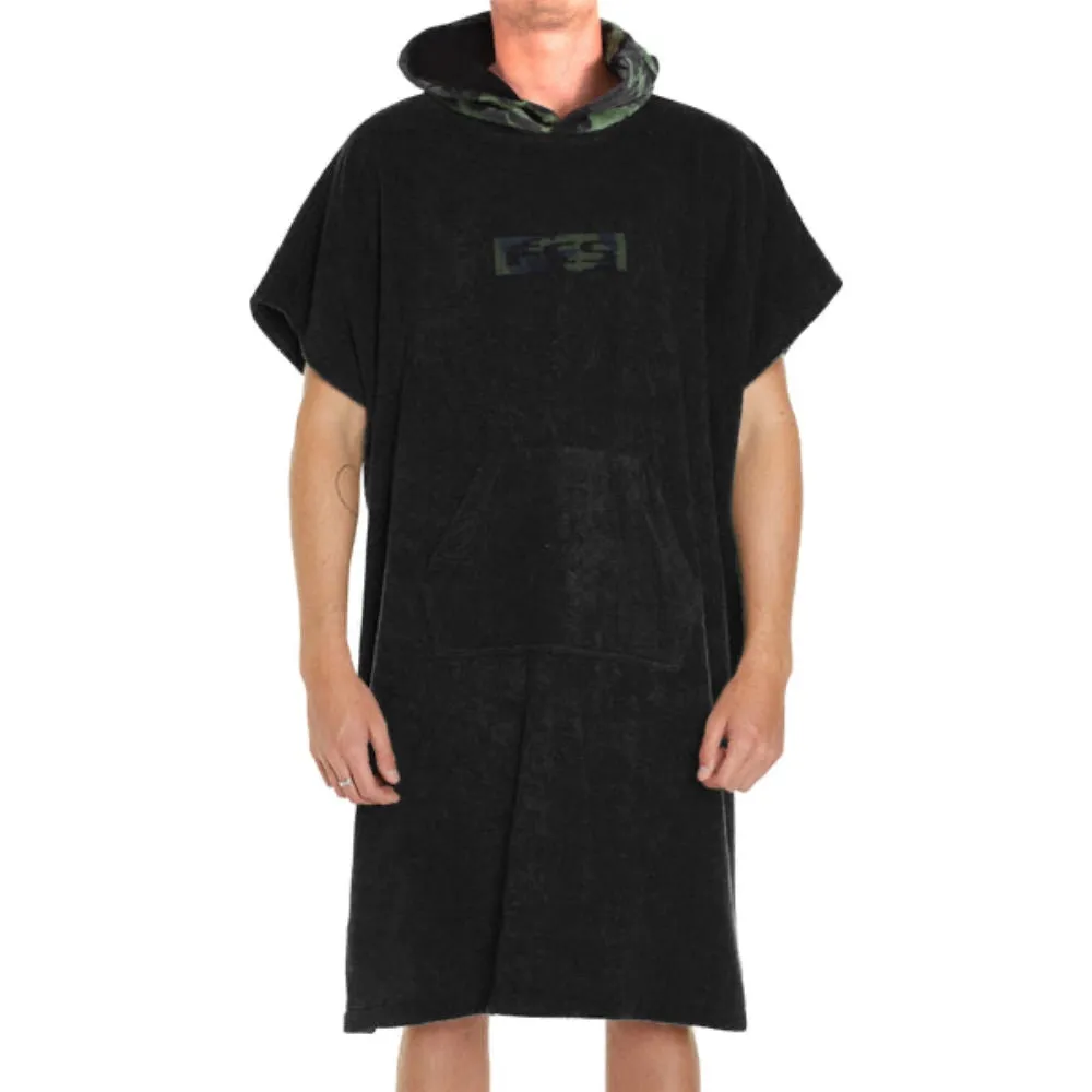 FCS TOWEL PONCHO BLACK/CAMO
