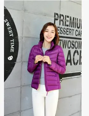 Fitaylor Spring Autumn Women Short Design Jackets Slim Casual Ultra Thin Coat Duck Down 90% Jacket Inverno Jaqueta Feminina