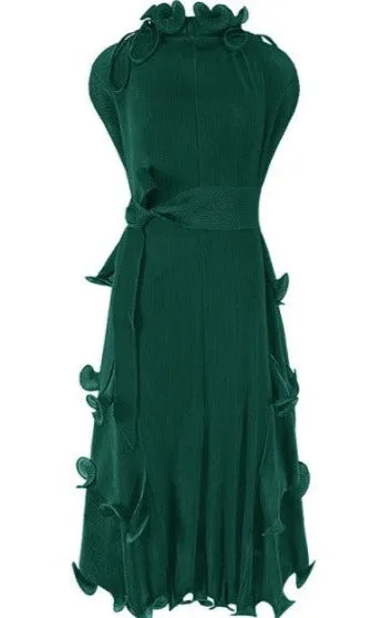 Florence Crepe Ruffled Dress