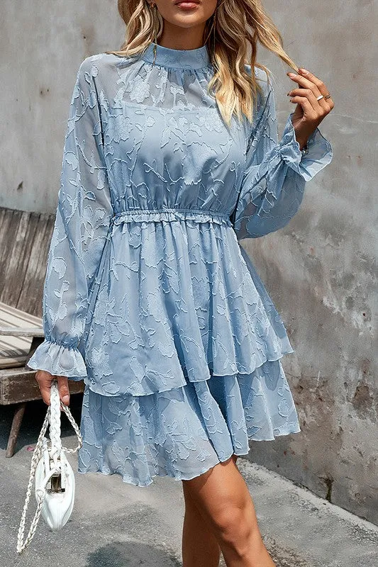 High Neck Tiered Dress