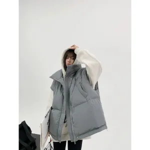 Hooded Sleeveless Down Vest