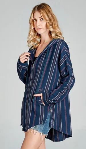 Hooded Stripe Jacket