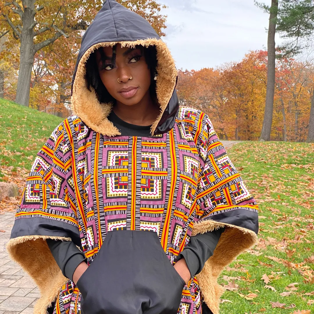 Hoodie Ponchos Anita African Print Wears
