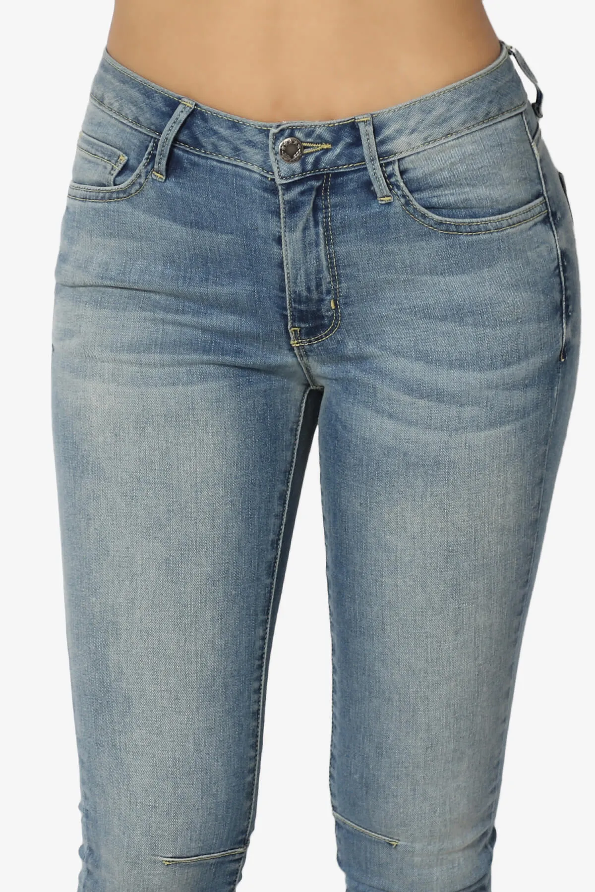 Jigott Knee Dart Washed Skinny Jeans