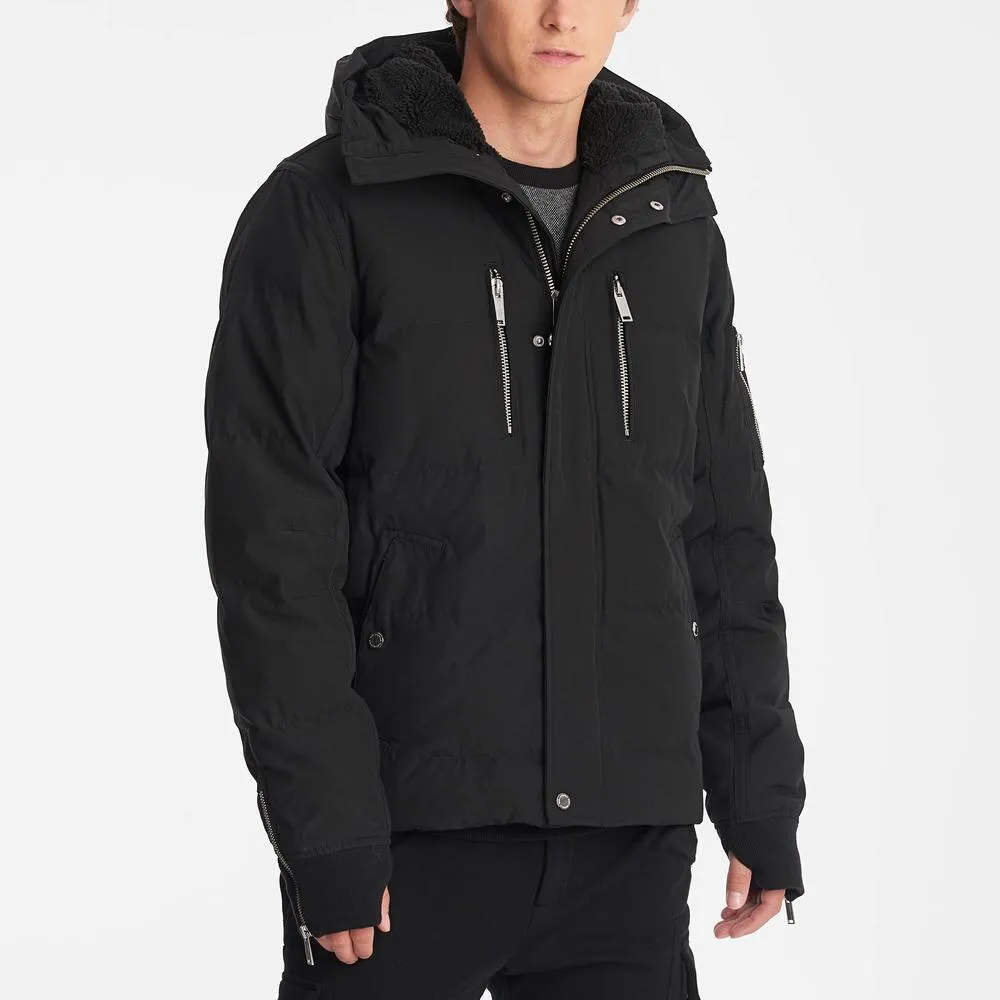 KARL LARGERFELD PARIS - Mid Length Sherpa Lined Puffer