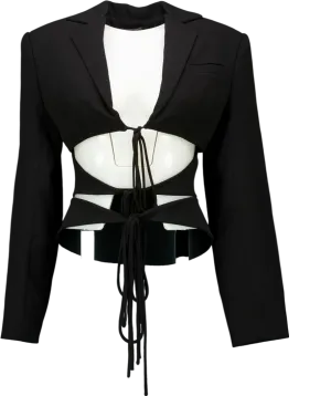 Lado Bokuchava Black Shibari Blazer UK S