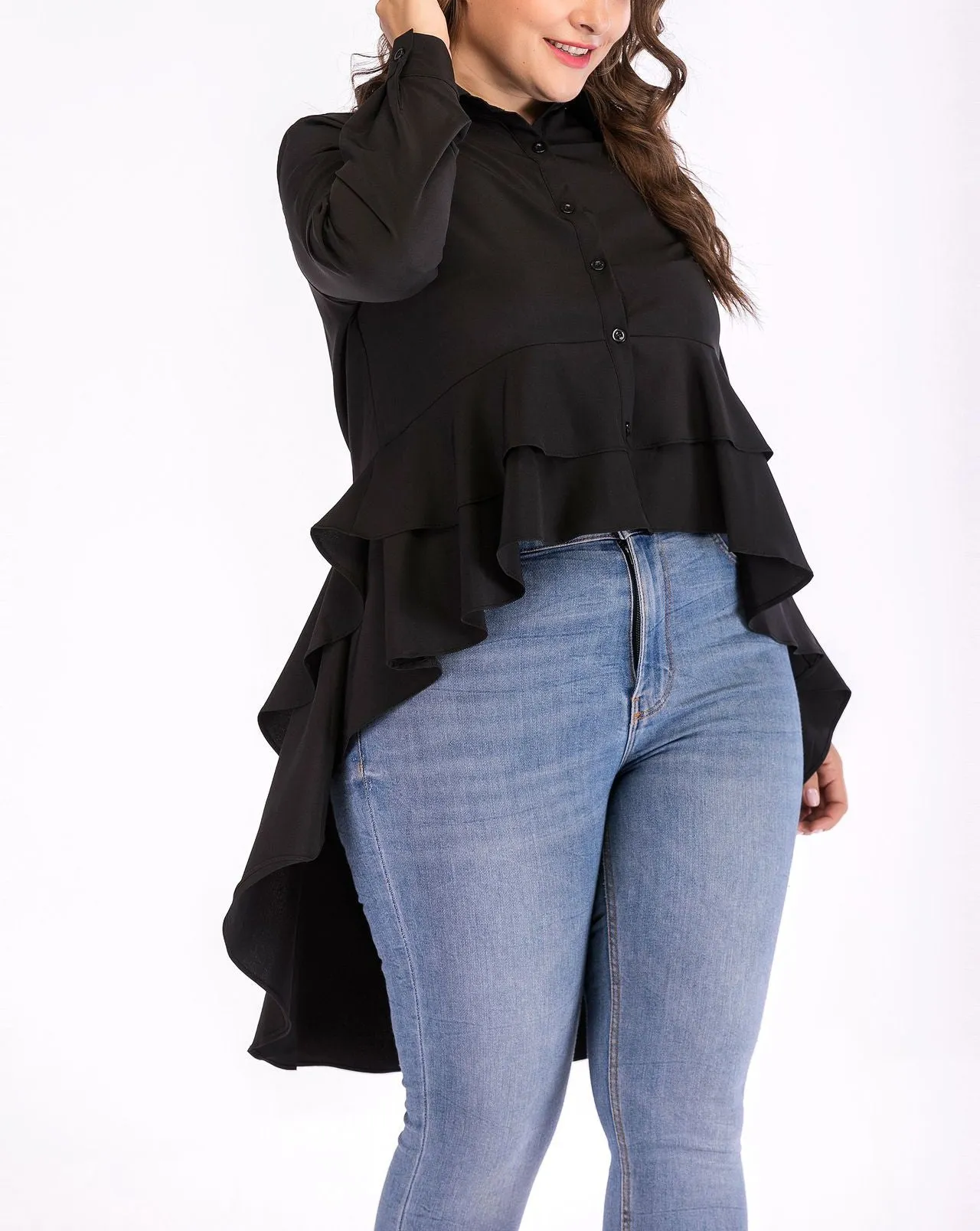 Large Size Autumn Long Sleeve Blouse