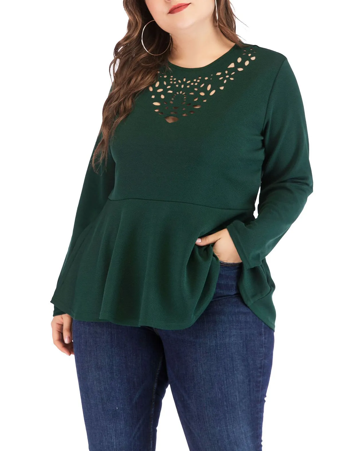 Large Size Long Sleeve Women's T-shirt