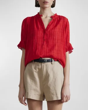 Los Altos Shadow Stripe Top