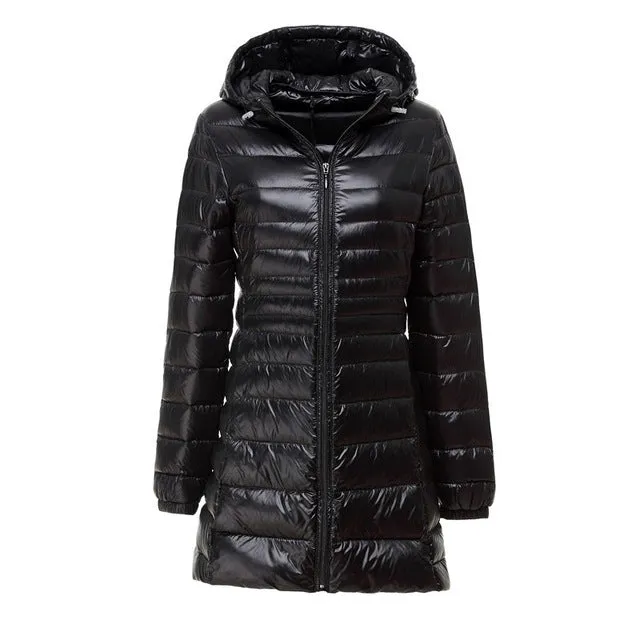NewBang Brand Plus 8XL 7XL Ladies Coats Long Winter Down Jacket Ultra Light Down Jacket Women Hooded Female Warm Coat  Outerwear