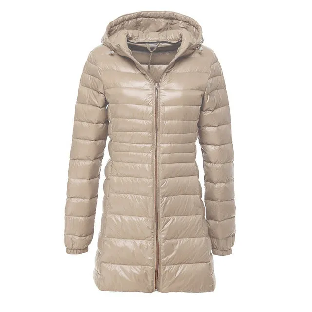NewBang Brand Plus 8XL 7XL Ladies Coats Long Winter Down Jacket Ultra Light Down Jacket Women Hooded Female Warm Coat  Outerwear