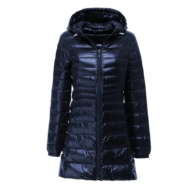 NewBang Brand Plus 8XL 7XL Ladies Coats Long Winter Down Jacket Ultra Light Down Jacket Women Hooded Female Warm Coat  Outerwear