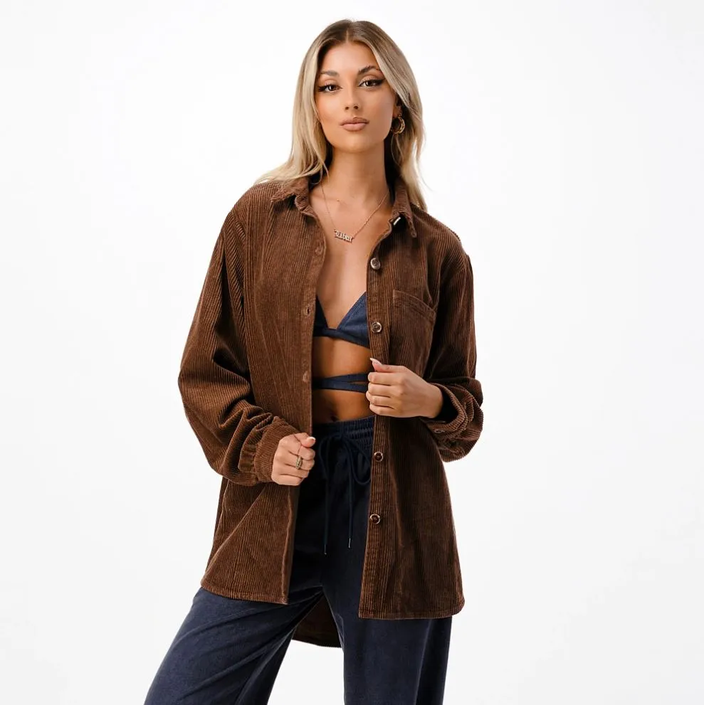Oversized Corduroy Shirt Jacket