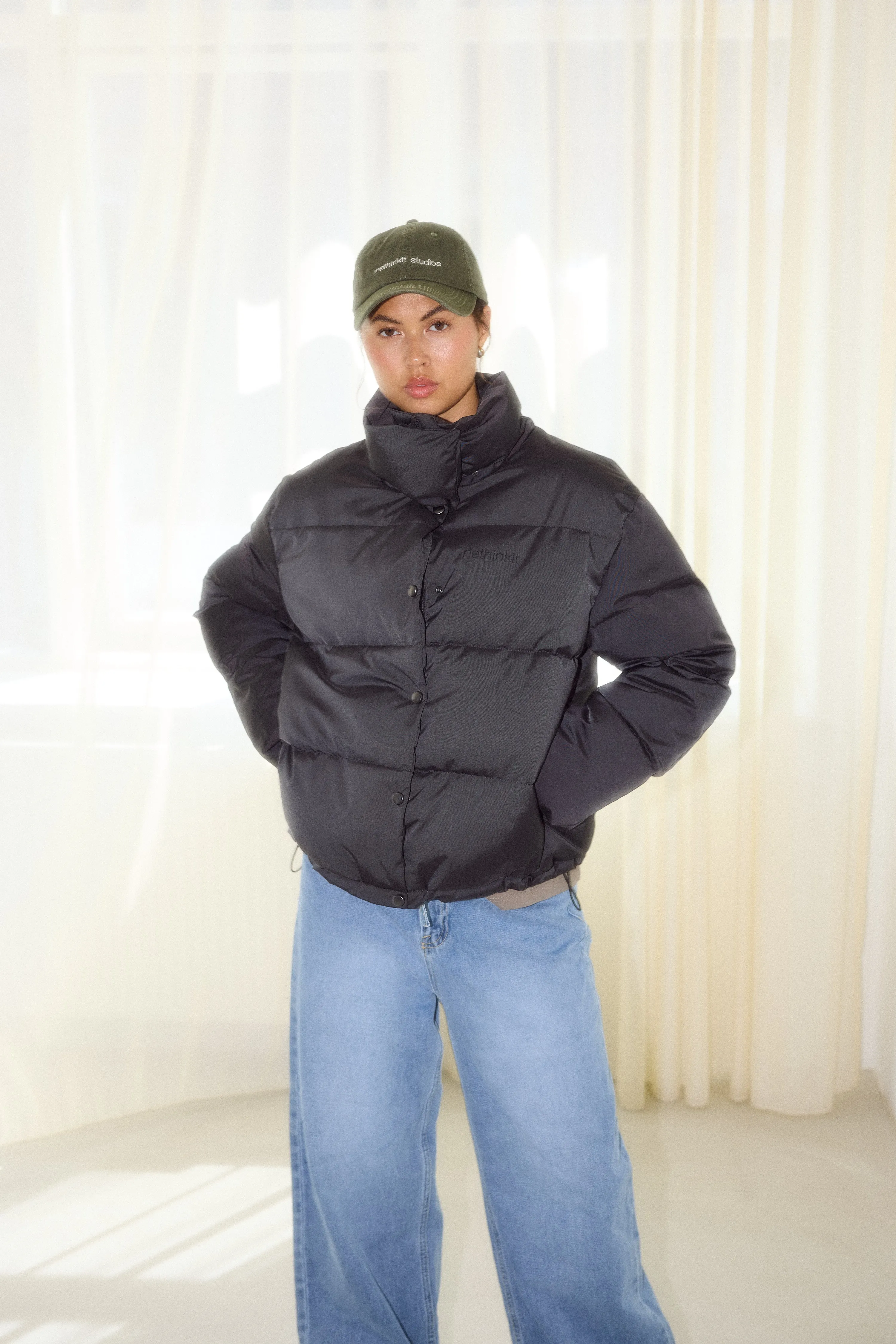 Puffer Boxi Jacket SHELTER - almost black