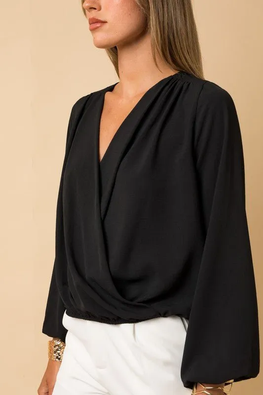 Surplice Shirring Top