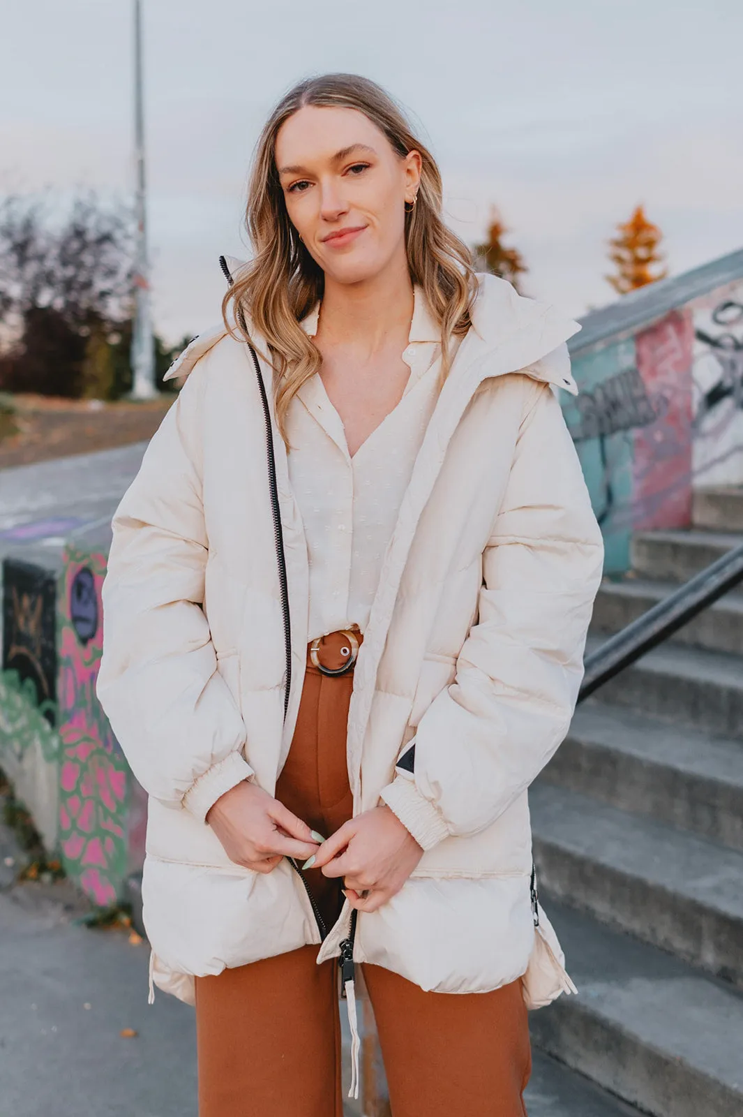 The Kae Puffer Coat - Birch