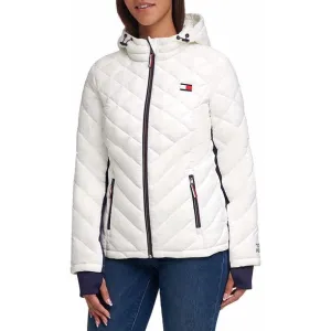Tommy Hilfiger Packable Hooded Puffer Jacket - White