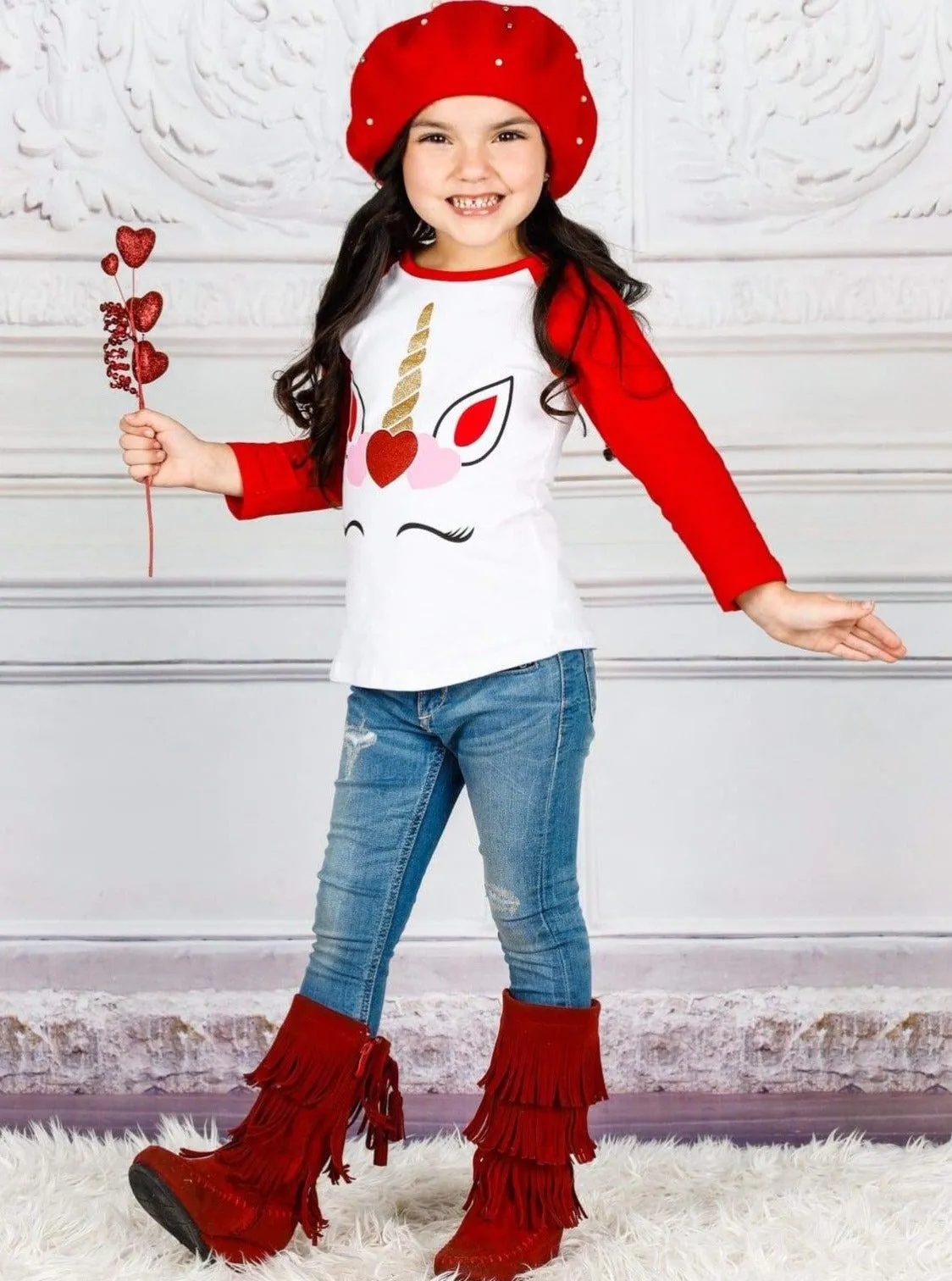 Unicorn Of Love Raglan Top