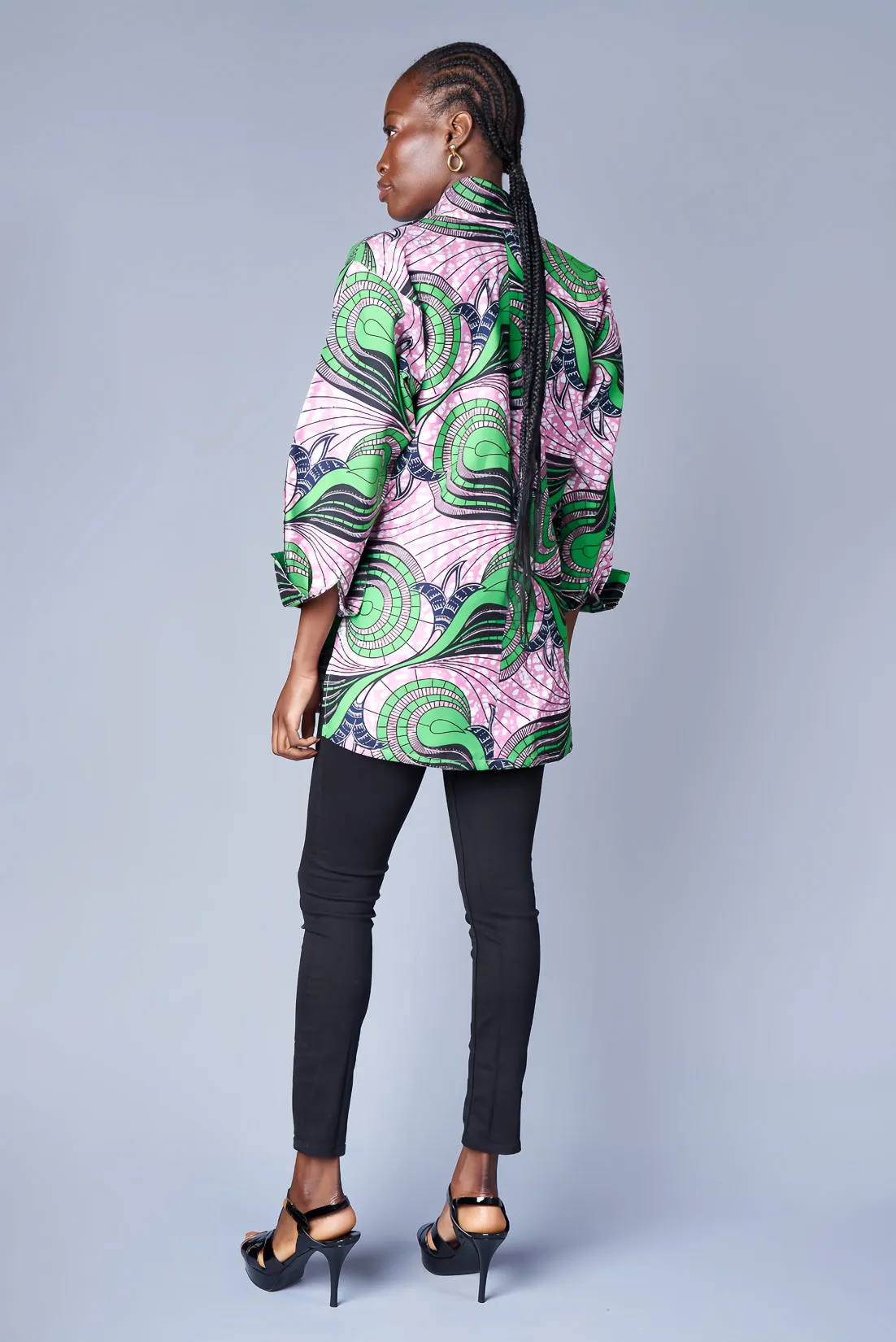 VIOLACEOUS & LIME BOYFRIEND BLOUSE