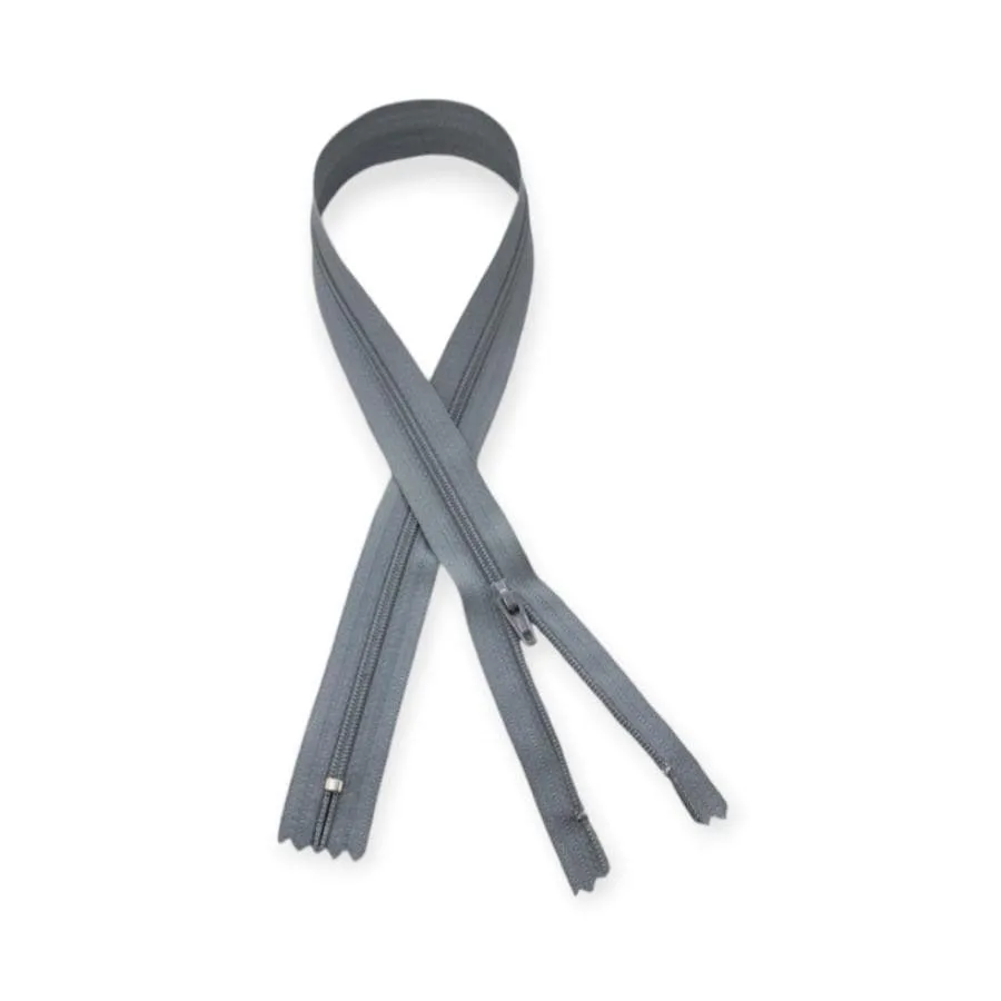 YKK Nylon Zip DK Grey